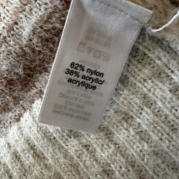 Maurices Plus Size Eyelash Striped Open Cardigan Plus Size 0X Cream Sweater - Picture 9 of 15